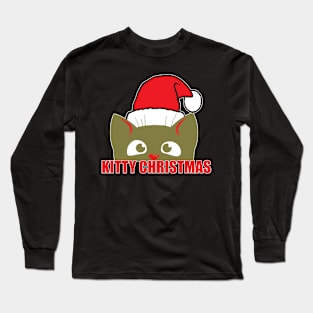 kitty christmas Long Sleeve T-Shirt